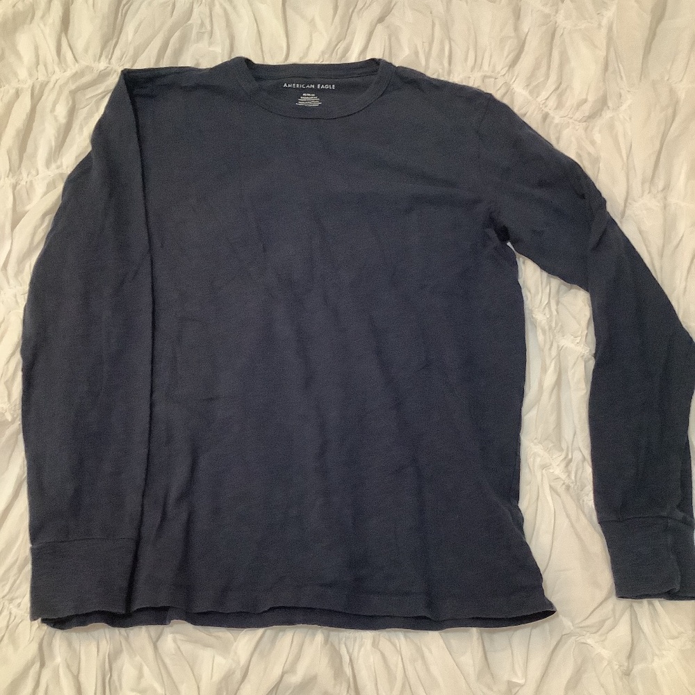 Navy Blue Long Sleeve Shirt